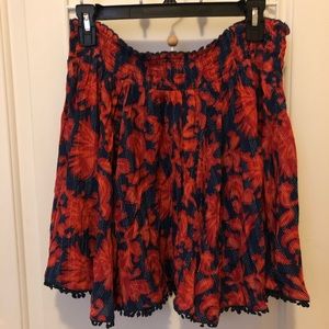 Pacsun ecoté elastic waist pom pom mini skirt